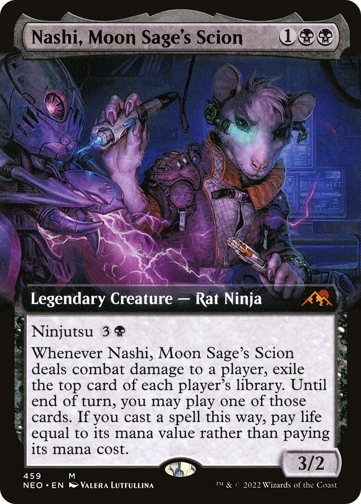 Nashi, Moon Sage's Scion (Extended Art) (NEO-459) - Kamigawa: Neon Dynasty: (Extended Art)