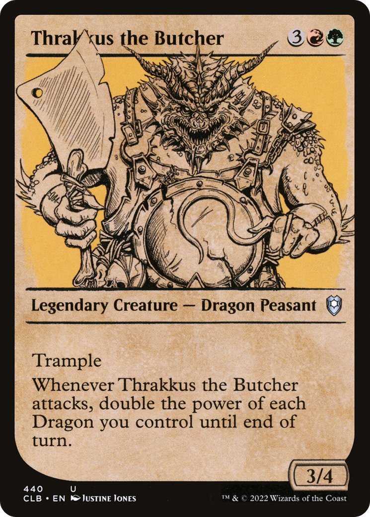 Thrakkus the Butcher (Showcase) (CLB-440) - Commander Legends: Battle for Baldur's Gate: (Showcase) Foil