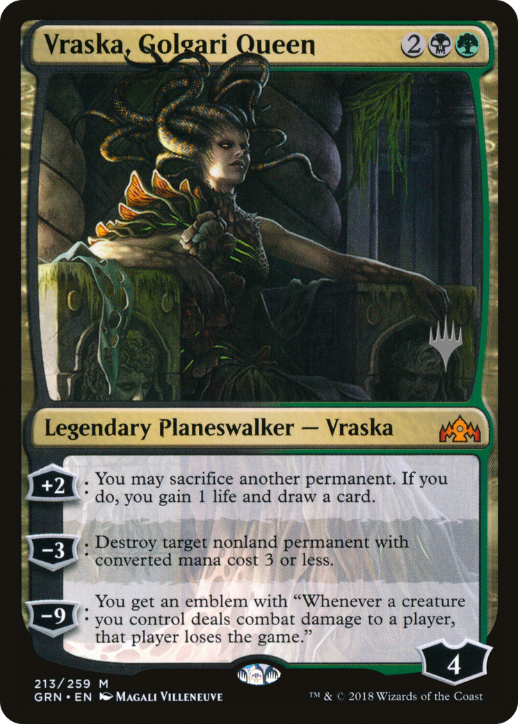Vraska, Golgari Queen (PPTHB-213) - Guilds of Ravnica Promos Foil