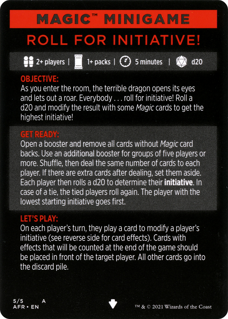 Roll for Initiative // Roll for Initiative (cont'd) (MAFR-005) - Adventures in the Forgotten Realms Minigames Foil