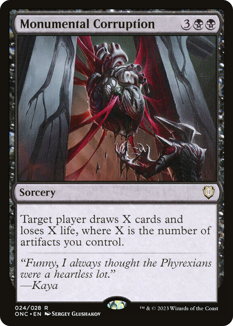 Monumental Corruption (ONC-024) - Phyrexia: All Will Be One Commander Foil