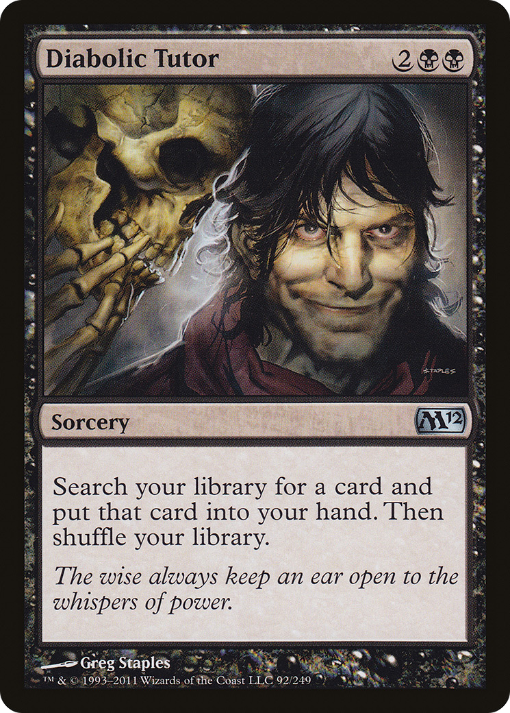 Diabolic Tutor (M12-092) - Magic 2012 Foil