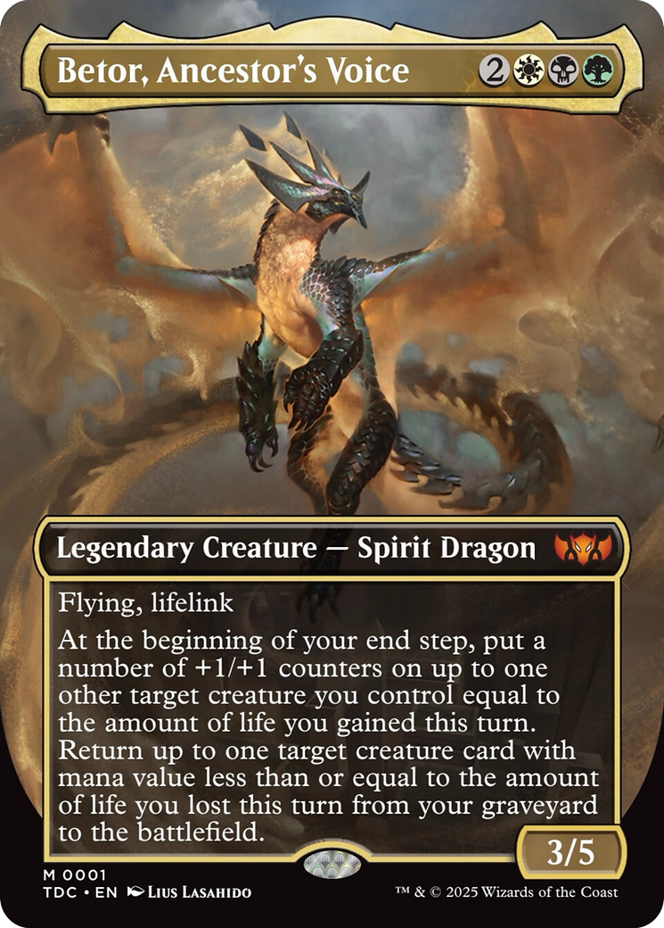 Betor, Ancestor's Voice (Borderless) (TDC-001) - Commander: Tarkir: Dragonstorm Foil