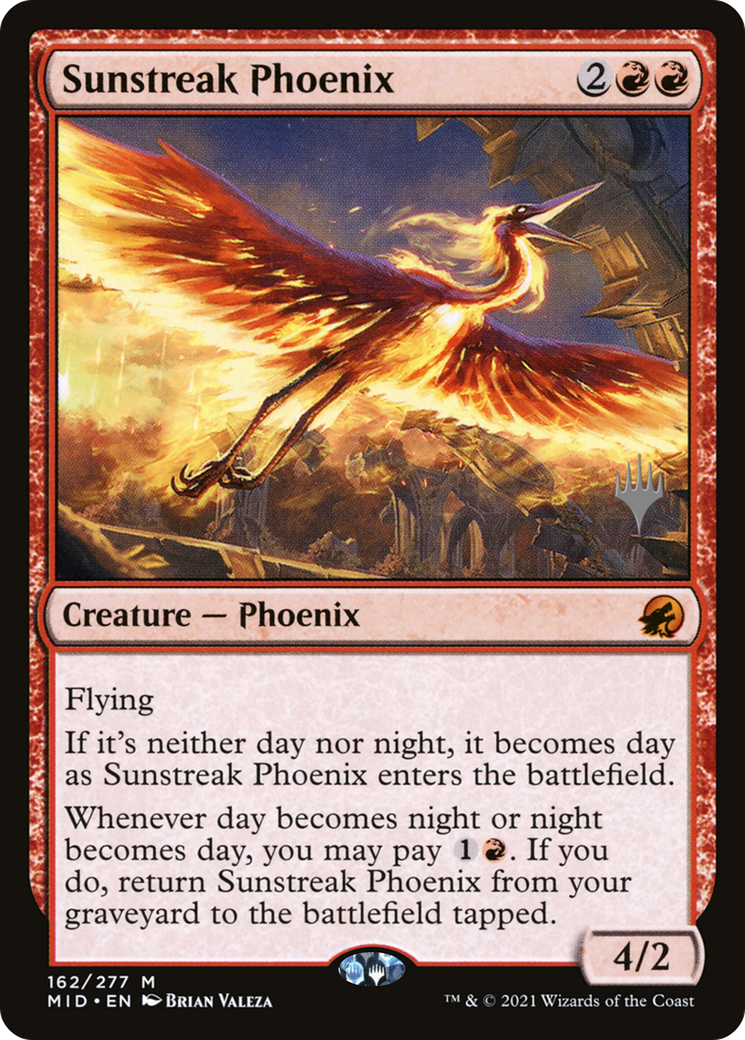 Sunstreak Phoenix (PPMID-162P) - Innistrad: Midnight Hunt Promos Foil