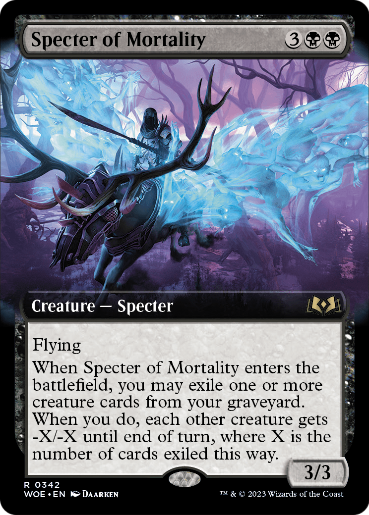 Specter of Mortality (Extended Art) (WOE-342) - Wilds of Eldraine: (Extended Art) Foil