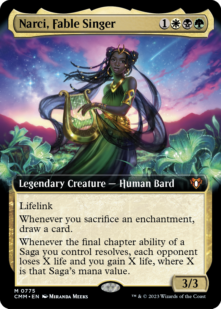 Narci, Fable Singer (Extended Art) (CMM-775) - Commander Masters: (Extended Art) Foil