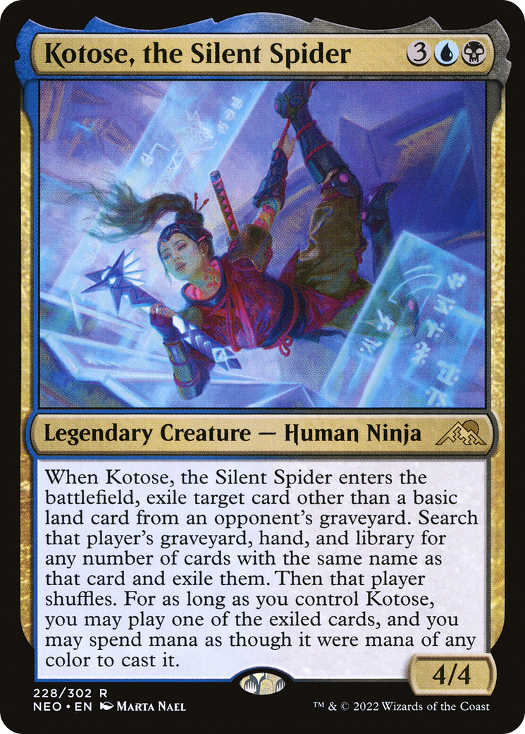 Kotose, the Silent Spider (NEO-228) - Kamigawa: Neon Dynasty Foil