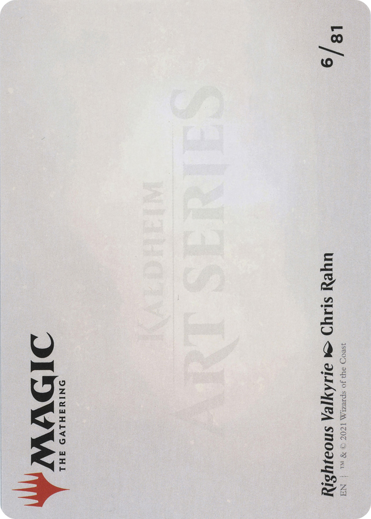 Righteous Valkyrie // Righteous Valkyrie (ASKHM-006) - Art Series: Kaldheim (Borderless) Foil