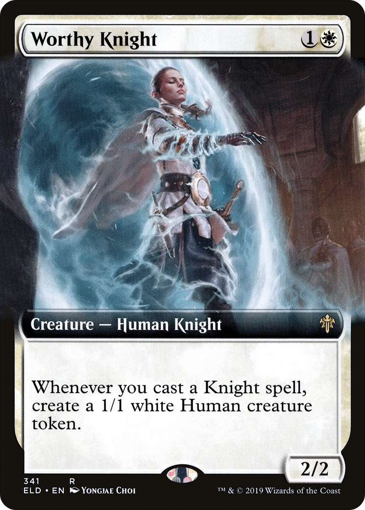 Worthy Knight (Extended Art) (ELD-341) - Throne of Eldraine: (Extended Art) Foil