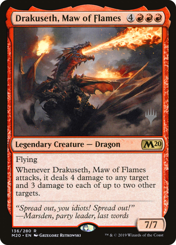 Drakuseth, Maw of Flames (PPM20-136) - Core Set 2020 Promos
