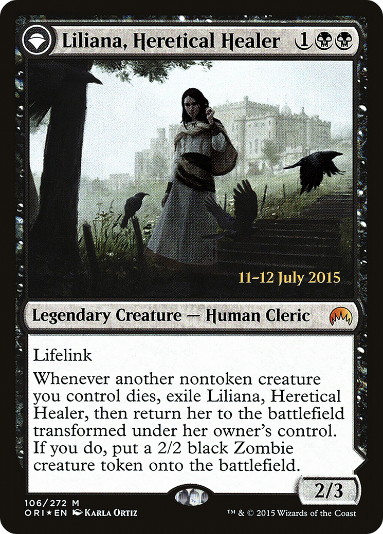 Liliana, Heretical Healer (PRE-106S) - Magic Origins Promos: (originpwdfc) Foil