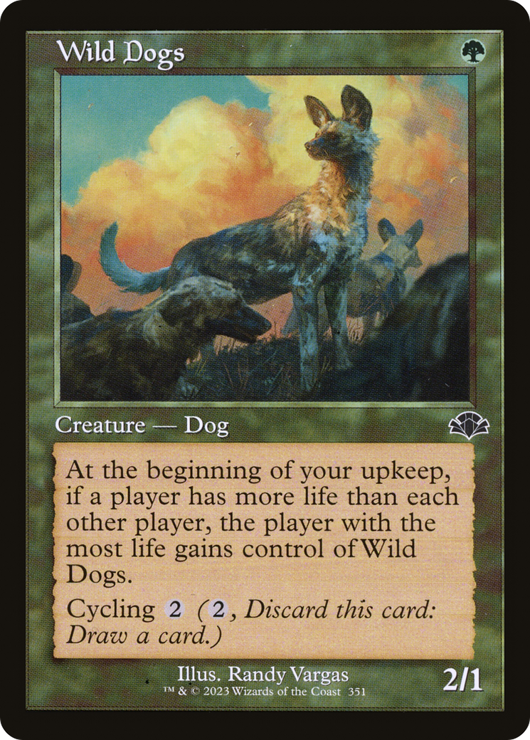 Wild Dogs (Retro Frame) (DMR-351) - Dominaria Remastered Foil