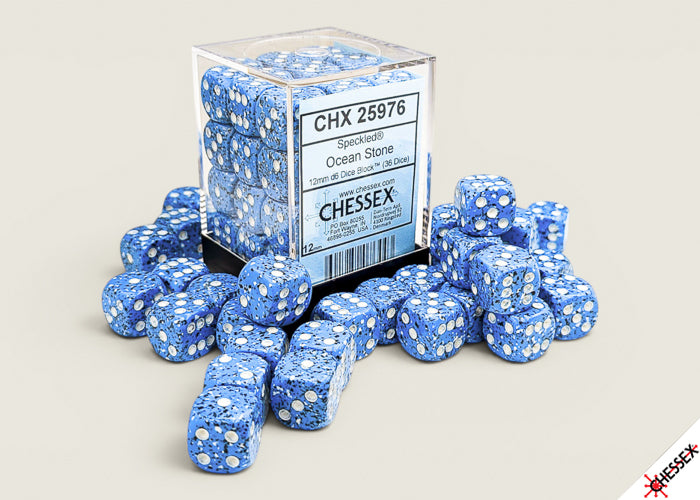 Chessex Dados d6 - Set 36 Ocean stone