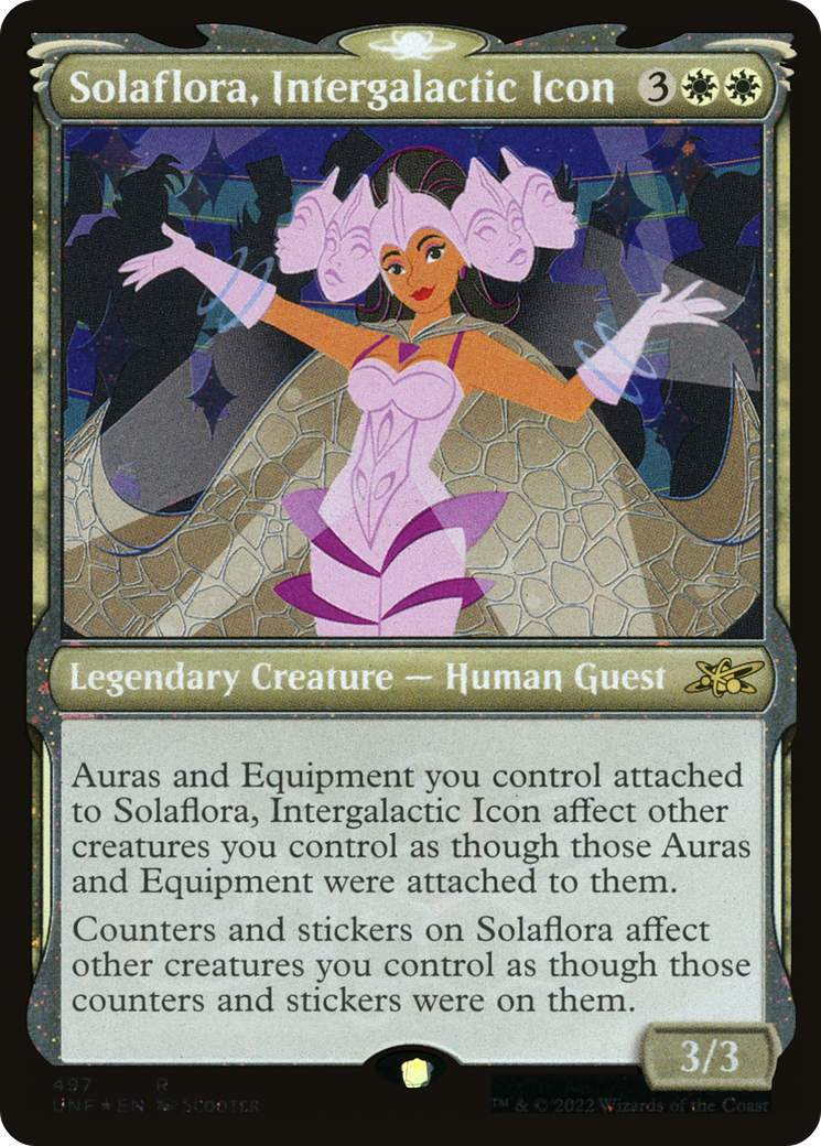 Solaflora, Intergalactic Icon (Showcase) (Galaxy Foil) (UNF-497) - Unfinity: (Showcase) Foil