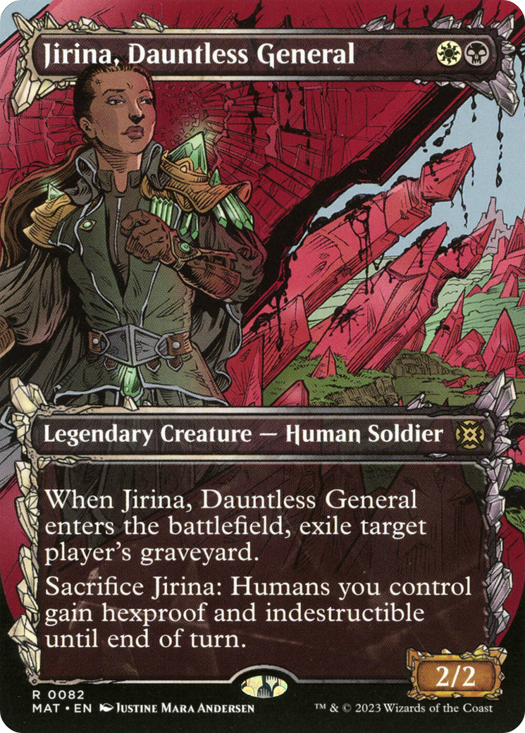 Jirina, Dauntless General (Showcase) (MAT-082) - March of the Machine: The Aftermath: (Showcase) (Borderless) Foil