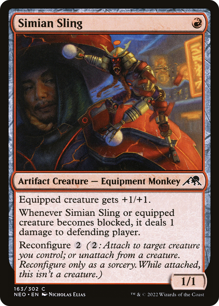 Simian Sling (NEO-163) - Kamigawa: Neon Dynasty