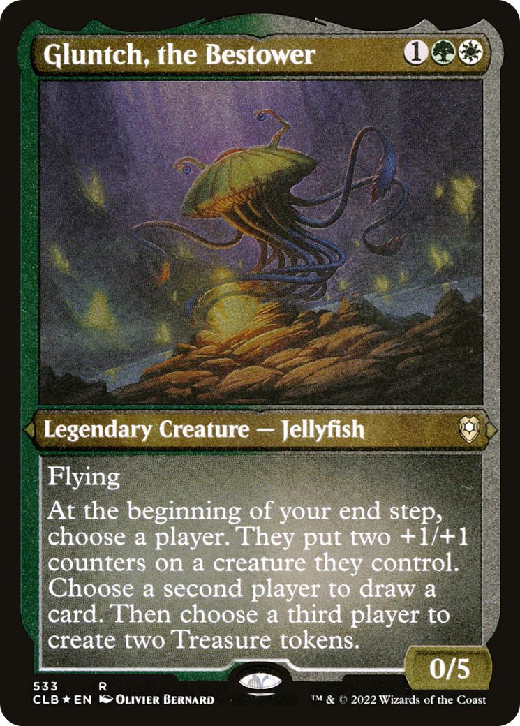 Gluntch, the Bestower (Foil Etched) (CLB-533) - Commander Legends: Battle for Baldur's Gate Foil