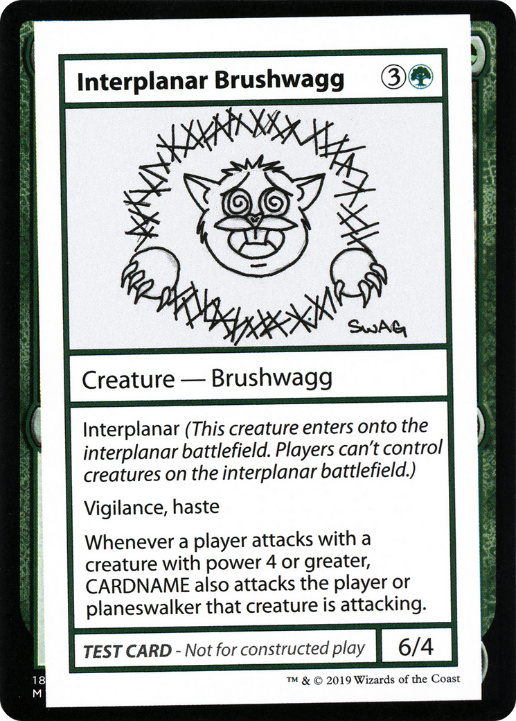 Interplanar Brushwagg (No PW Symbol) (CMB1-) - Mystery Booster Playtest Cards 2021