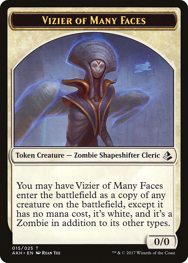 Vizier of Many Faces Token (AKH-015) - Amonkhet Tokens Foil
