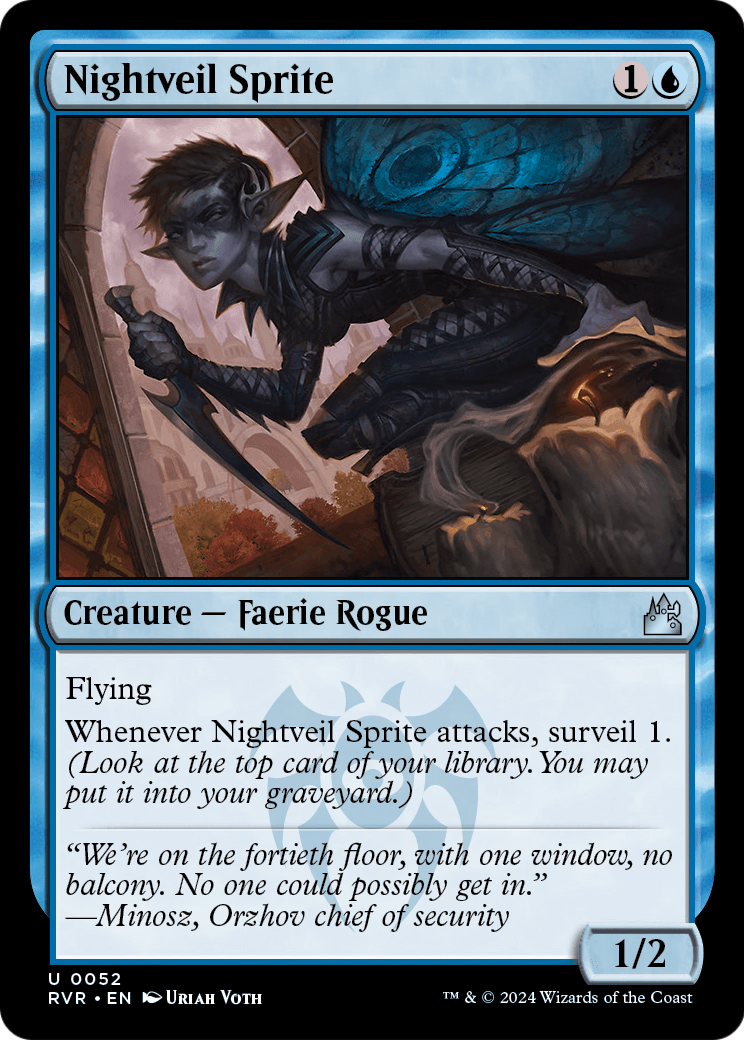 Nightveil Sprite (RVR-052) - Ravnica Remastered Foil