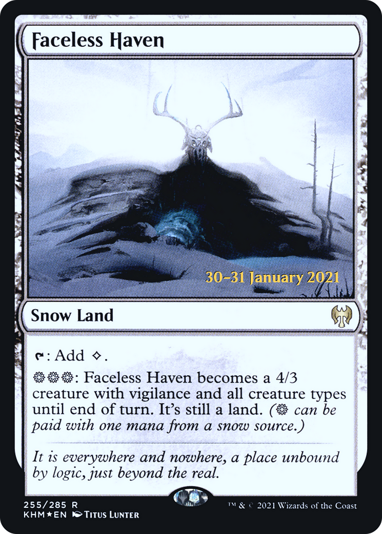 Faceless Haven (PRE-255S) - Kaldheim Promos: (snow) Foil