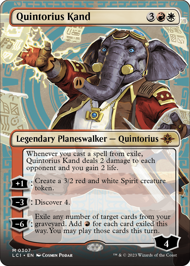 Quintorius Kand (0307) (Borderless) (LCI-307) - The Lost Caverns of Ixalan Foil