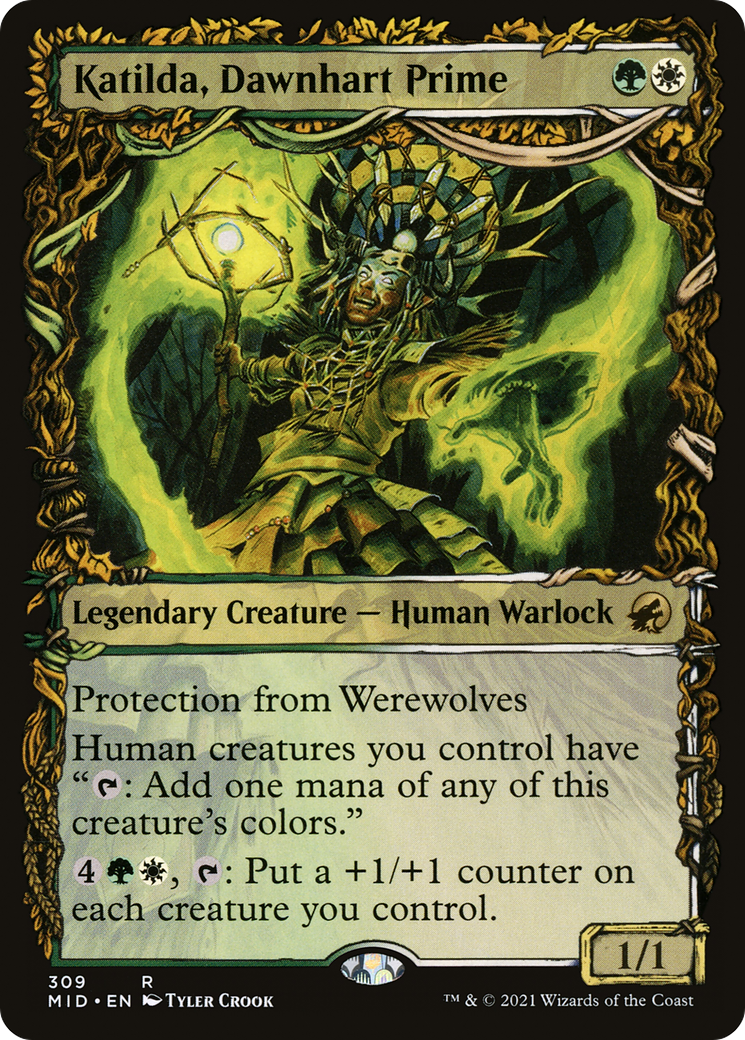Katilda, Dawnhart Prime (Showcase) (MID-309) - Innistrad: Midnight Hunt: (Showcase) Foil