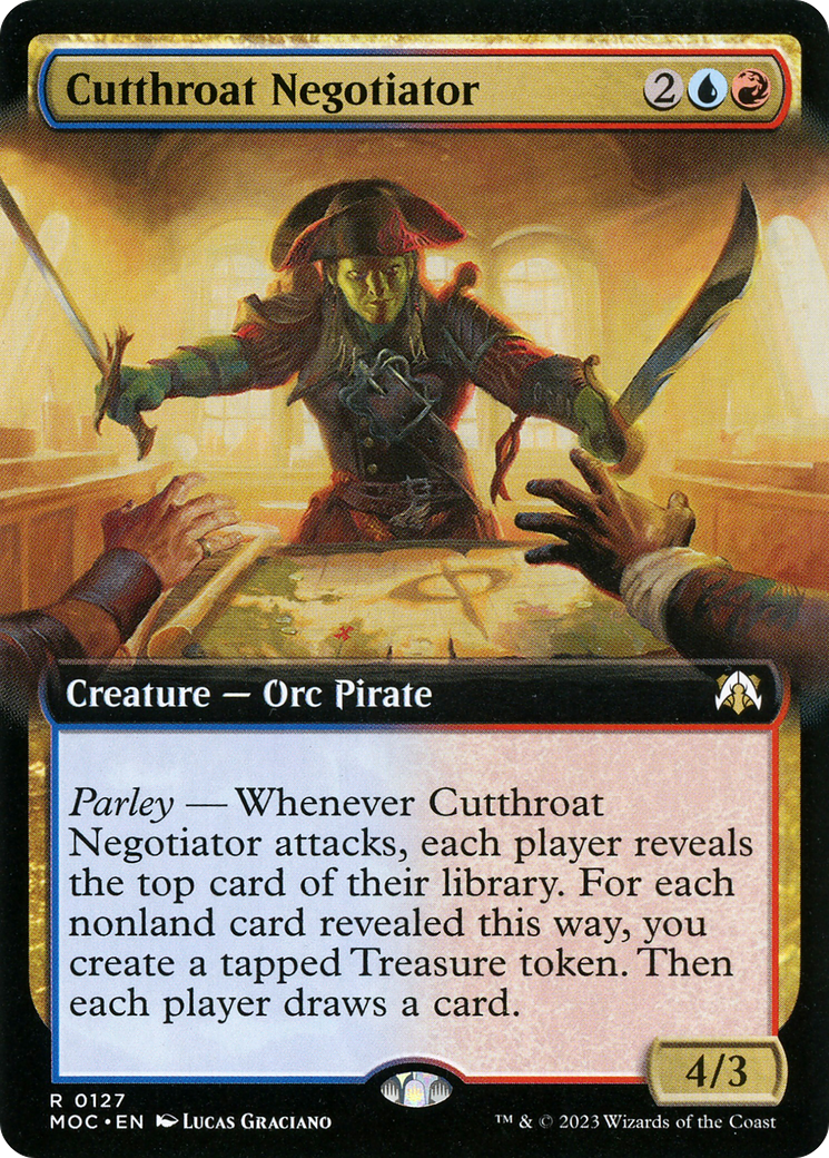 Cutthroat Negotiator (Extended Art) (MOC-127) - March of the Machine Commander: (Extended Art)