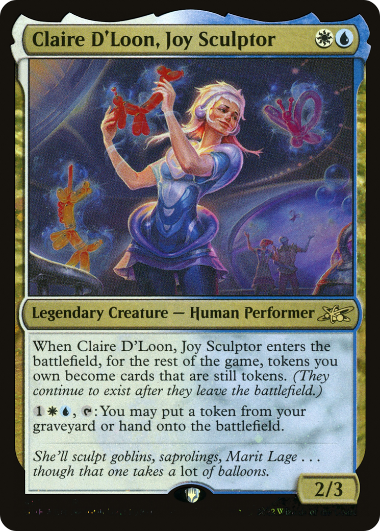 Claire D'Loon, Joy Sculptor (Galaxy Foil) (UNF-451) - Unfinity Foil