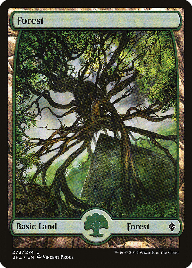 Forest (273) - Full Art (BFZ-273) - Battle for Zendikar Foil