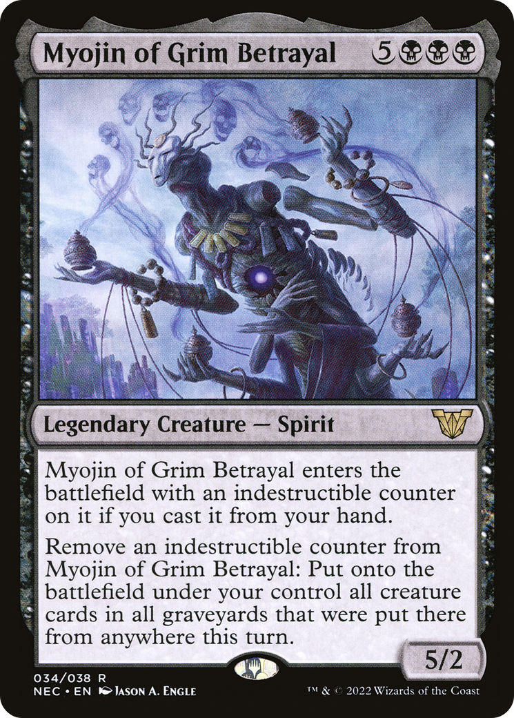 Myojin of Grim Betrayal (NEC-034) - Neon Dynasty Commander Foil