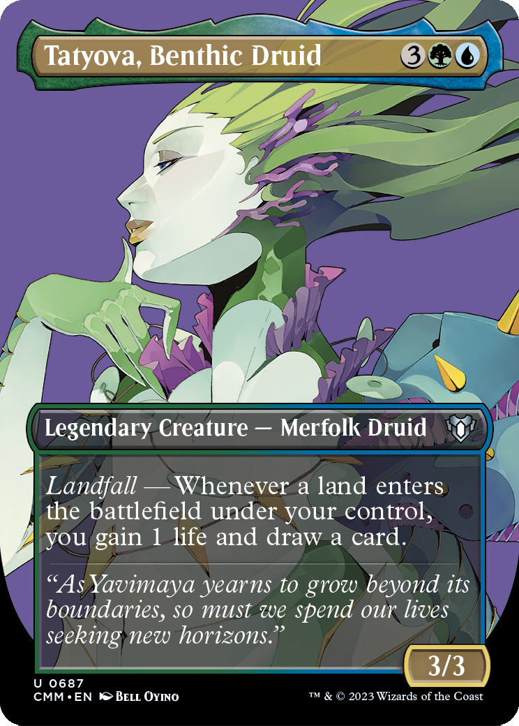 Tatyova, Benthic Druid (Borderless) (CMM-687) - Commander Masters
