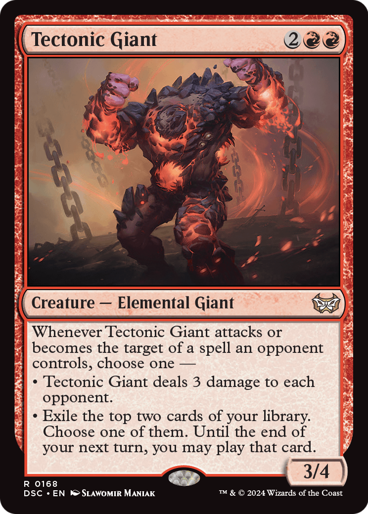 Tectonic Giant (DSC-168) - Duskmourn: House of Horror Commander