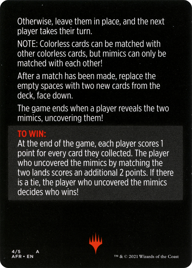 Mimic Match // Mimic Match (cont'd) (MAFR-004) - Adventures in the Forgotten Realms Minigames Foil