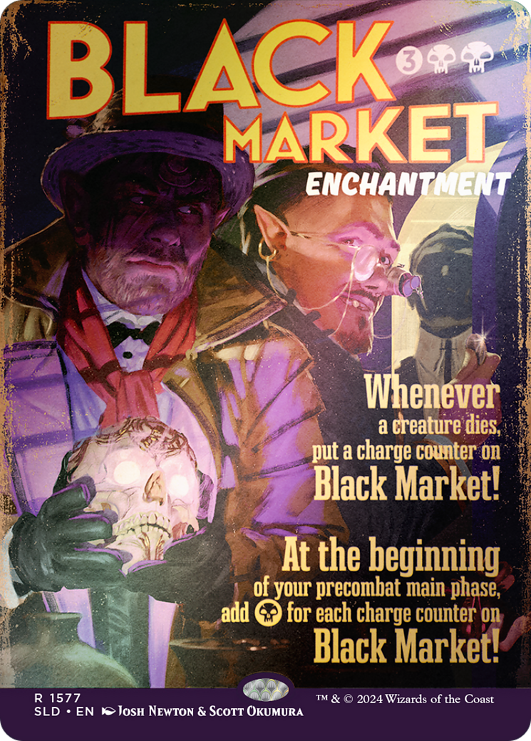 Black Market (Rainbow Foil) (SLD-1577★) - Secret Lair Drop (Borderless) Foil