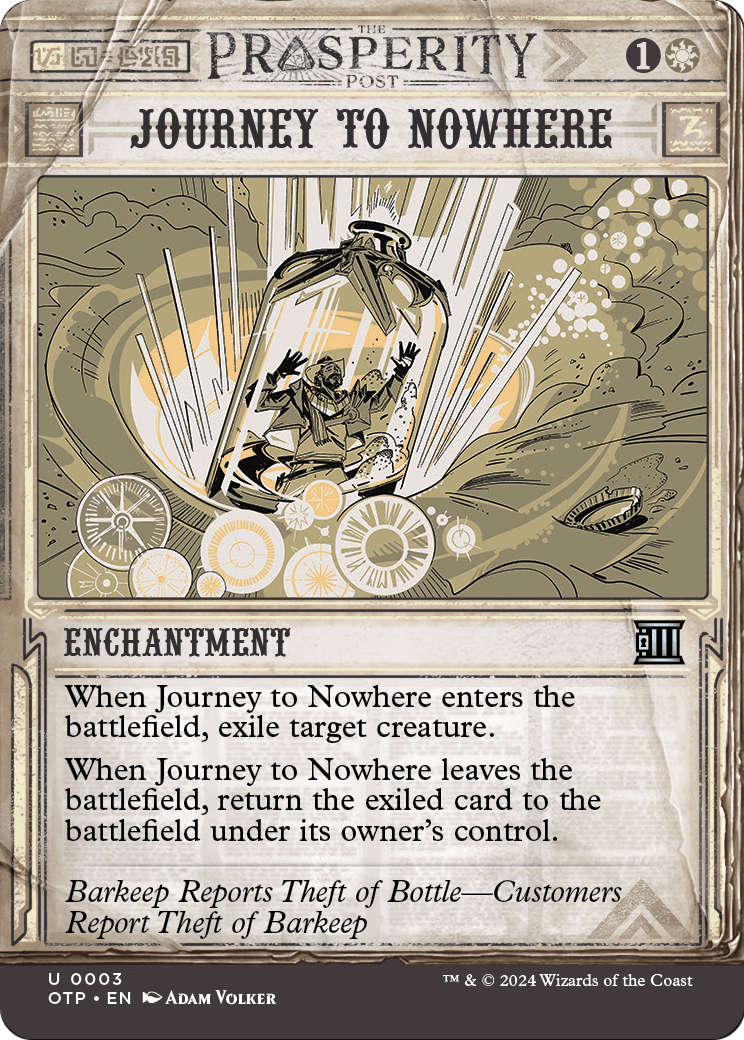 Journey to Nowhere (OTP-003) - Breaking News: (Showcase) (Borderless)