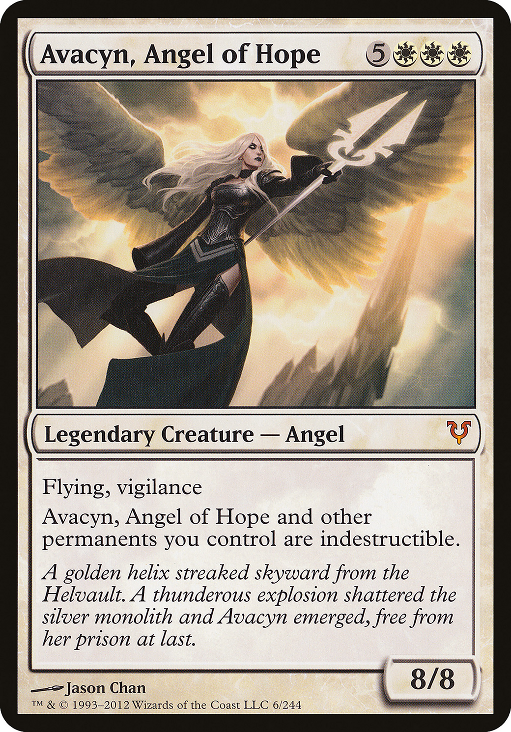 Avacyn, Angel of Hope (Avacyn Restored) (OVER-006) - Open the Helvault Foil