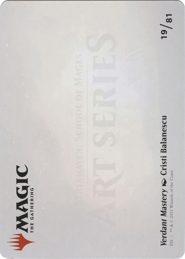 Verdant Mastery Art Card (ASSTX-019) - Strixhaven Art Series (Borderless)