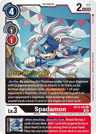 Spadamon (BT10-059) - Xros Encounter Pre-Release Cards Foil