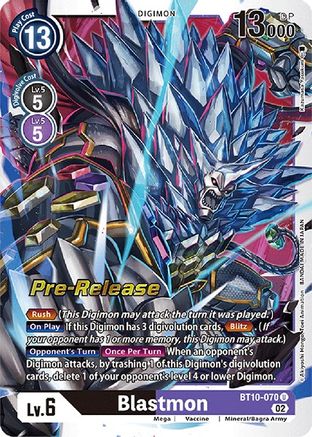 Blastmon (BT10-070) - Xros Encounter Pre-Release Cards Foil