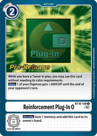 Reinforcement Plug-In 0 (BT10-109) - Xros Encounter Pre-Release Cards Foil