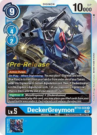DeckerGreymon (BT10-026) - Xros Encounter Pre-Release Cards Foil