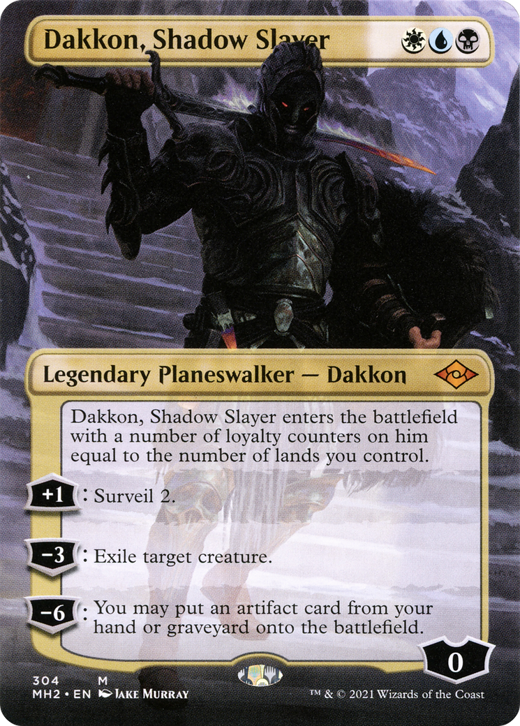 Dakkon, Shadow Slayer (Borderless) (MH2-304) - Modern Horizons 2 (Borderless) Foil