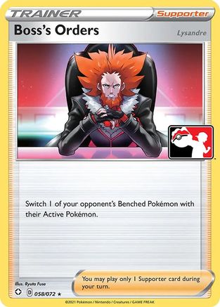 Boss's Orders - 058/072/072  - Holofoil Prize Pack Series Cards - Rare