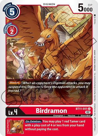 Birdramon (BT11-011) - Dimensional Phase Foil