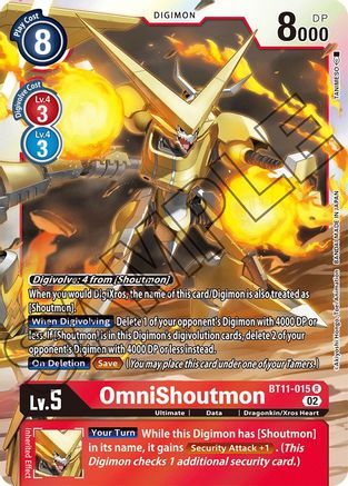 OmniShoutmon (BT11-015) - Dimensional Phase Foil