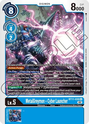 MetalGreymon + Cyber Launcher (BT11-030) - Dimensional Phase Foil