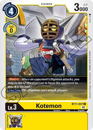 Kotemon (BT11-037) - Dimensional Phase Foil