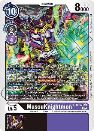 MusouKnightmon (BT11-071) - Dimensional Phase Foil