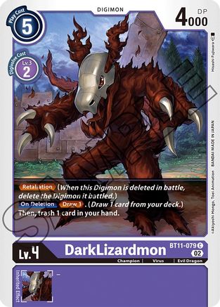 DarkLizardmon (BT11-079) - Dimensional Phase